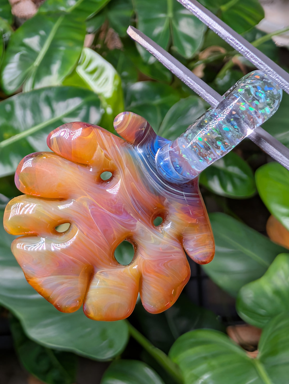 monstera pendant
