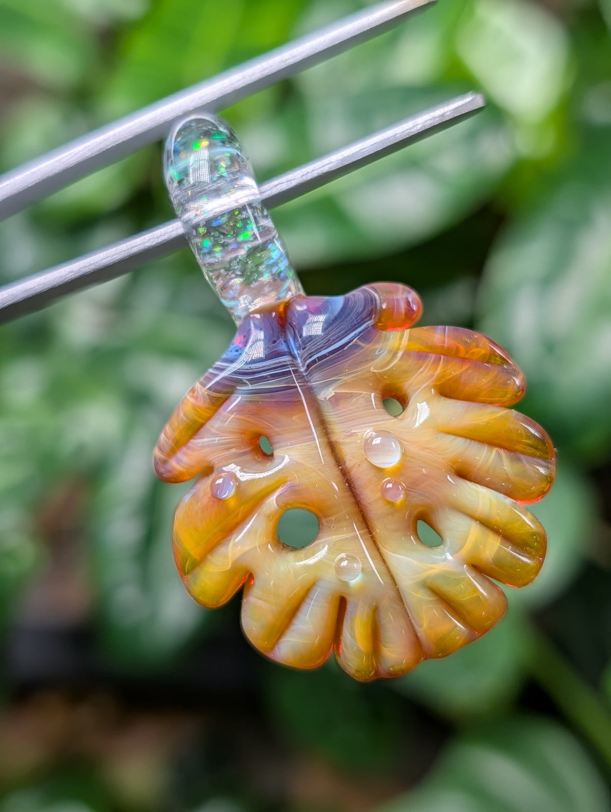 monstera pendant
